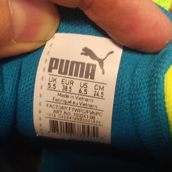 Puma Men's Invicto Sala Soccer Shoes 103241 08 Safety Yellow/Black Size 6.5 - Picture 12 of 12